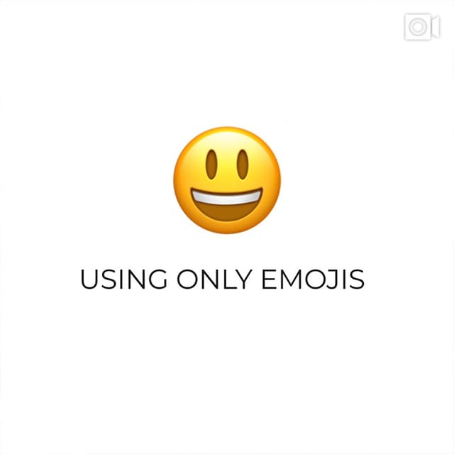 Tell us what you're doing this weekend using only emojis.