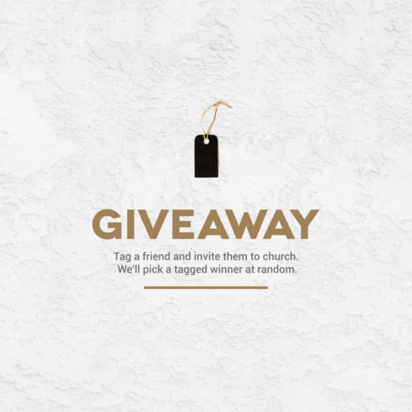 Giveaway: Tag a friend and invite them to church. We'll pick a tagged winner at random.