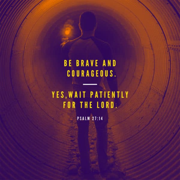 Be brave and courageous. Yes, wait patiently for the LORD. - Psalm 27:14