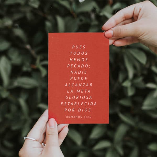 Pues todos hemos pecado; nadie puede alcanzar la meta gloriosa establecida por Dios. - Romanos 3:23