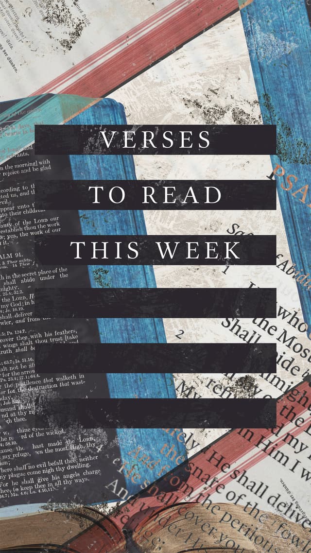 Verses to Read this Week