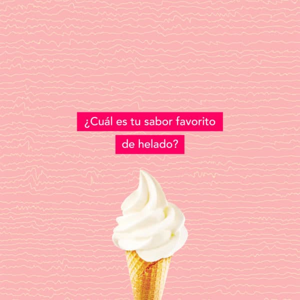 ¿Cuál es tu sabor favorito de helado?