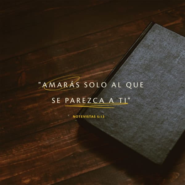 "Amarás solo al que se parezca a Ti"- Notevistas 5:13