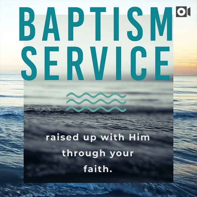 Baptism service. Raised up with Him through faith.