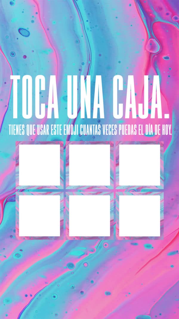 Toca una caja. Tienes que usar este emoji cuantas veces puedas el día de hoy. ?????☕️