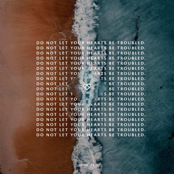 Do not let your hearts be troubled. - John 14:1