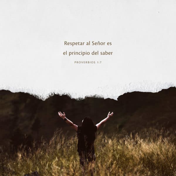 Respetar al Señor es el principio del saber - Proverbios 1:7