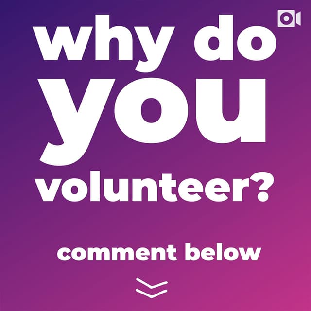 Why do you volunteer? Comment below.