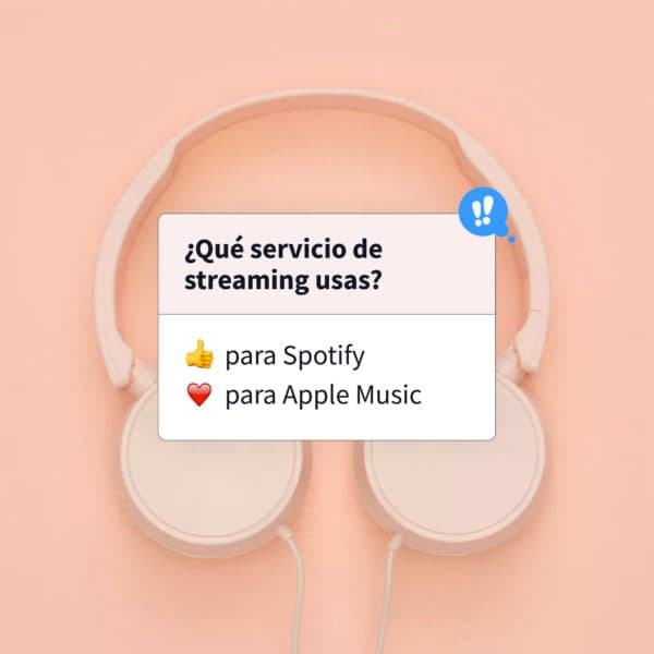 ¿Qué servicio de streaming usas? Pulgares arriba para Spotify, Corazones para Apple Music