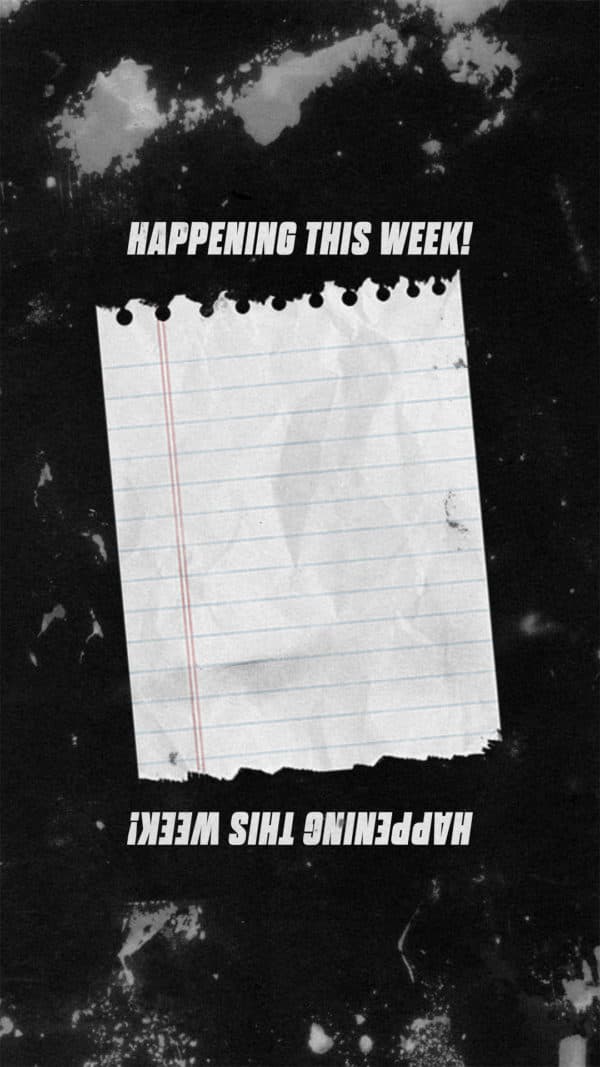 Happening this week: