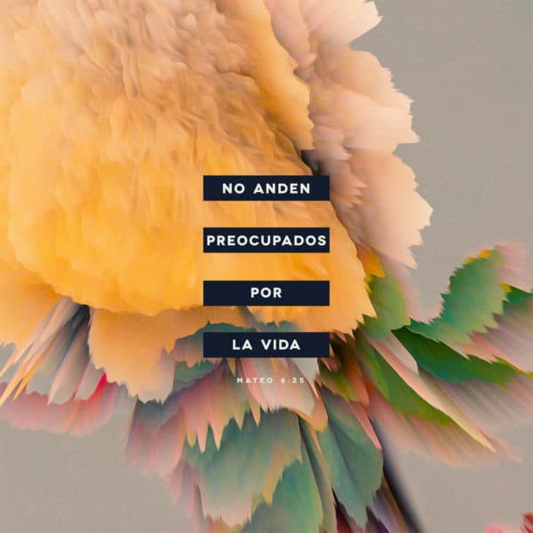 No anden preocupados por la vida - Mateo 6:25