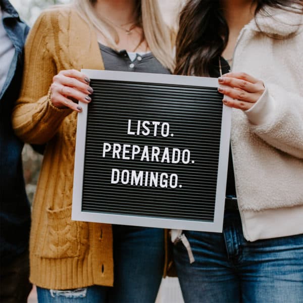 Listo. Preparado. Domingo.