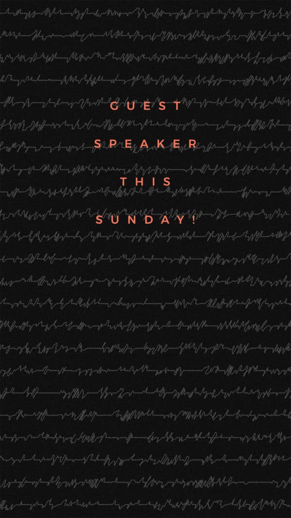 Guest speaker this Sunday!