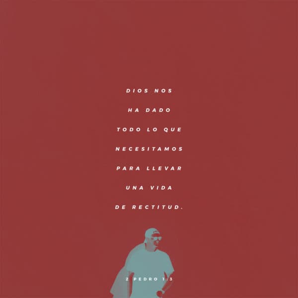 Dios nos ha dado todo lo que necesitamos para llevar una vida de rectitud. - 2 Pedro 1:3