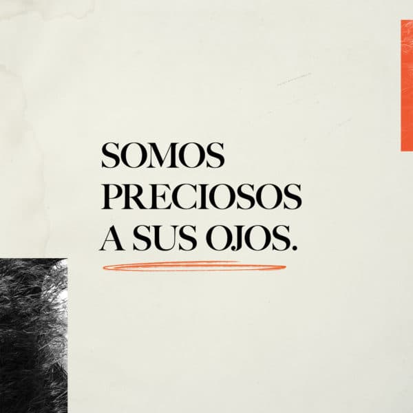 Somos preciosos a Sus ojos.