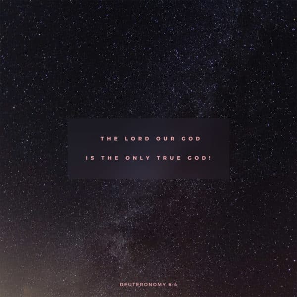 The LORD our God is the only true God! - Deuteronomy 6:4