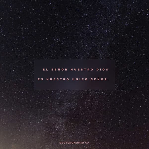 El Señor nuestro Dios es nuestro único Señor. - Deuteronomio 6:4