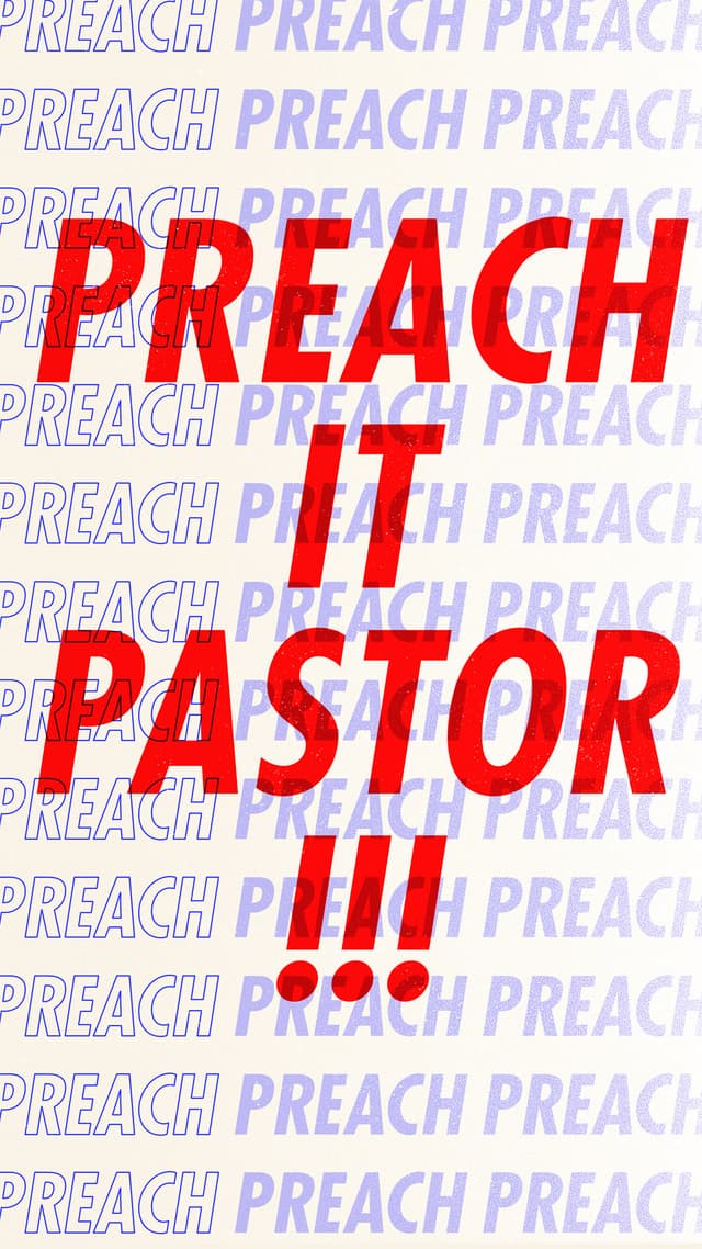 Preach it pastor!