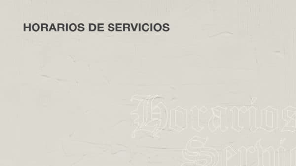 Horarios de servicios