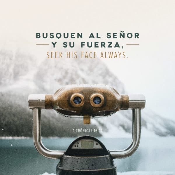 Busquen al Señor y su fuerza, búsquenlo continuamente. - 1 Crónicas 16:11