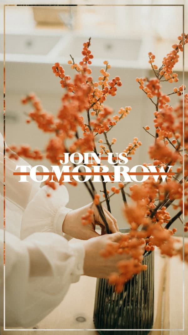 Join us tomorrow!
