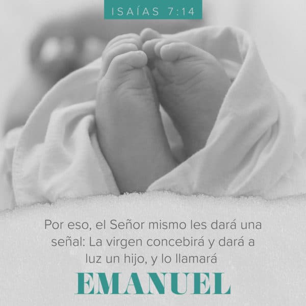 Por eso, el Señor mismo les dará una señal: La virgen concebirá y dará a luz un hijo, y lo llamará Emanuel. - Isaías 7:14