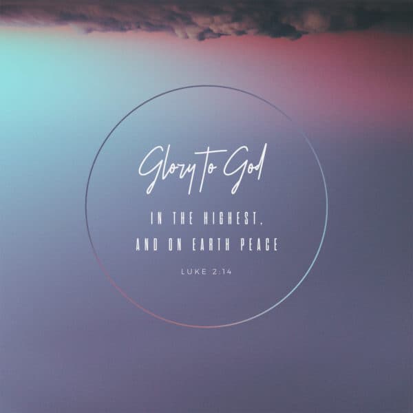 Glory to God in the highest, and on earth peace. - Luke 2:14