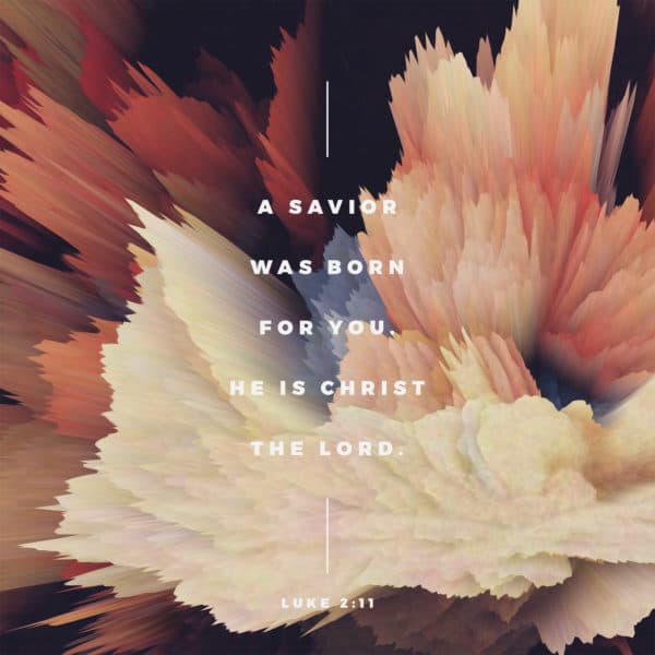 A Savior was born for you. He is Christ the Lord. - Luke 2:11