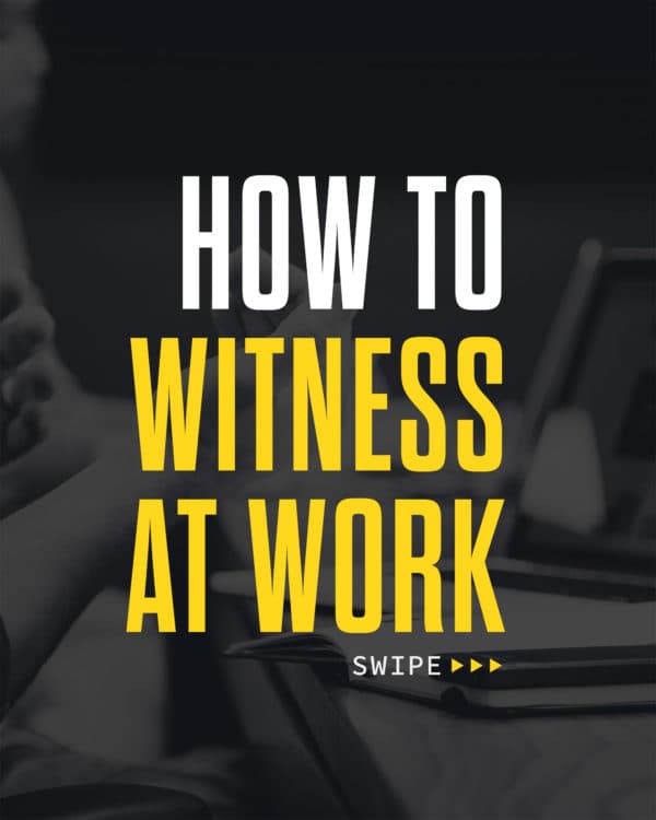 How to witness at work: (1) Be honest and work hard. (2) Encourage your co-workers. (3) Offer to pray for those having a hard time. (4) Invite co-workers to church.