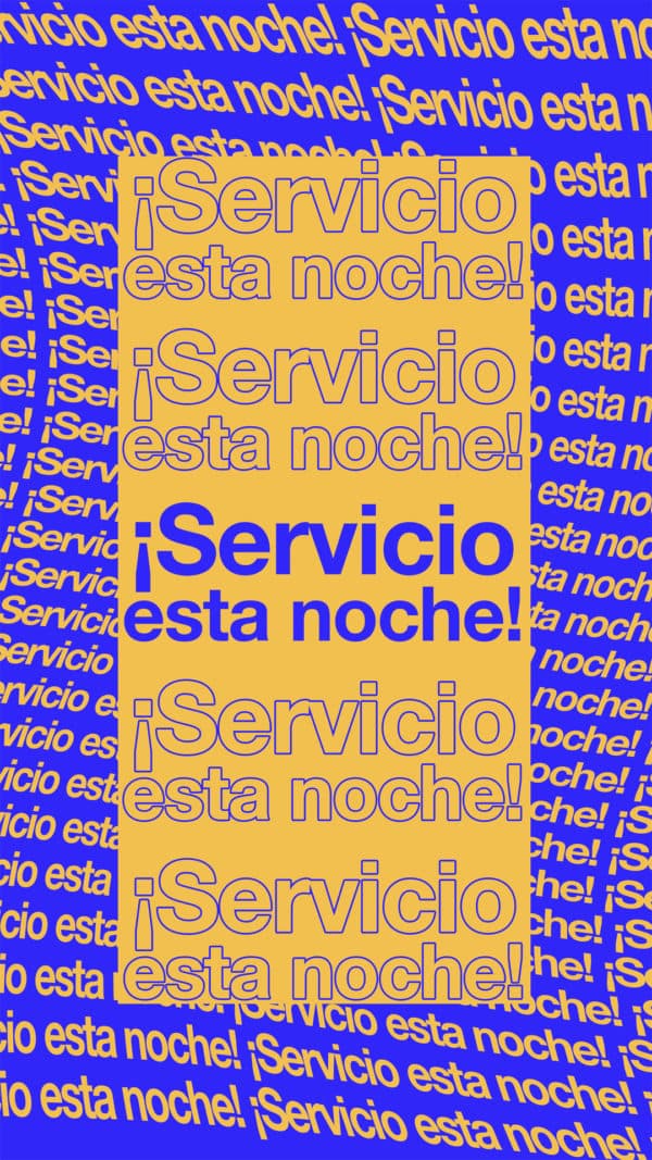 ¡Servicio esta noche!