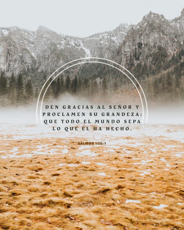 Den gracias al Señor y proclamen su grandeza; que todo el mundo sepa lo que Él ha hecho. - Salmos 105:1