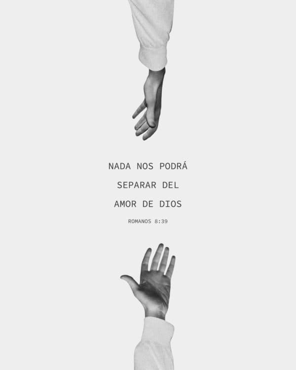 Nada nos podrá separar del amor de Dios. - Romanos 8:39