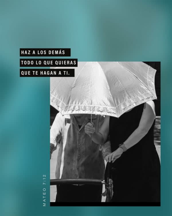 Haz a los demás todo lo que quieras que te hagan a ti. - Mateo 7:12