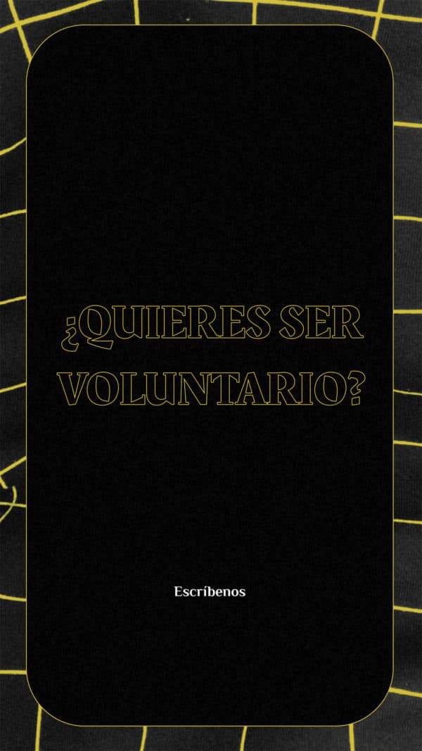 ¿Quieres ser voluntario? Escríbenos.