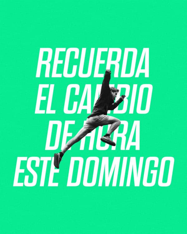 Recuerda el cambio de hora este domingo