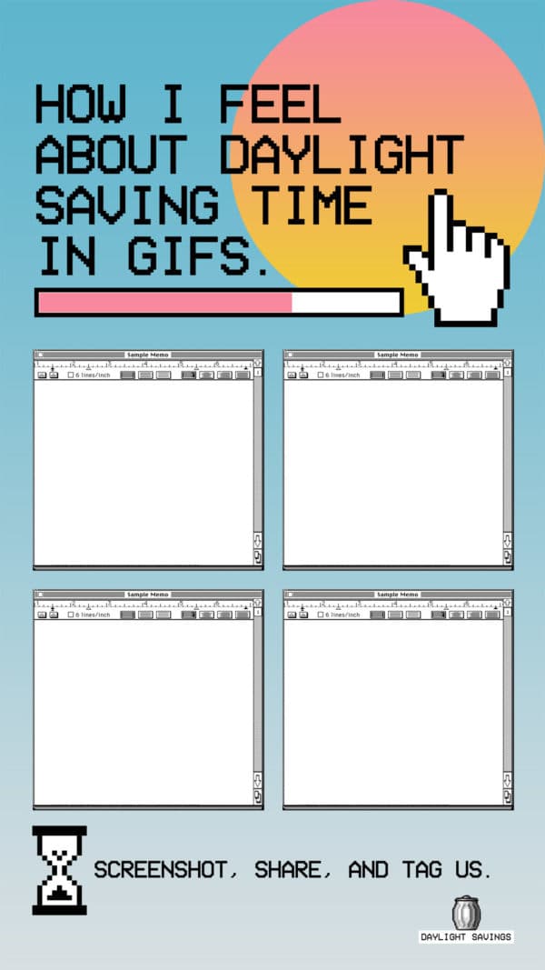 How I feel about Daylight Saving Time in gifs. Screenshot, share, and tag us.