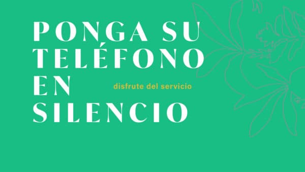Disfrute del servicio. Ponga su teléfono en silencio.