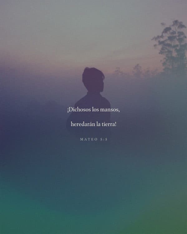 ¡Dichosos los mansos, heredarán la tierra! - Mateo 5:5