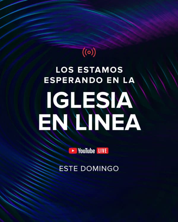 Los estamos esperando en la iglesia en linea. Este Domingo.