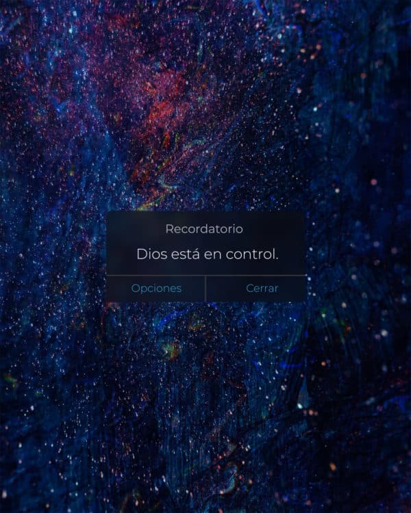 Recordatorio: Dios esta en control.