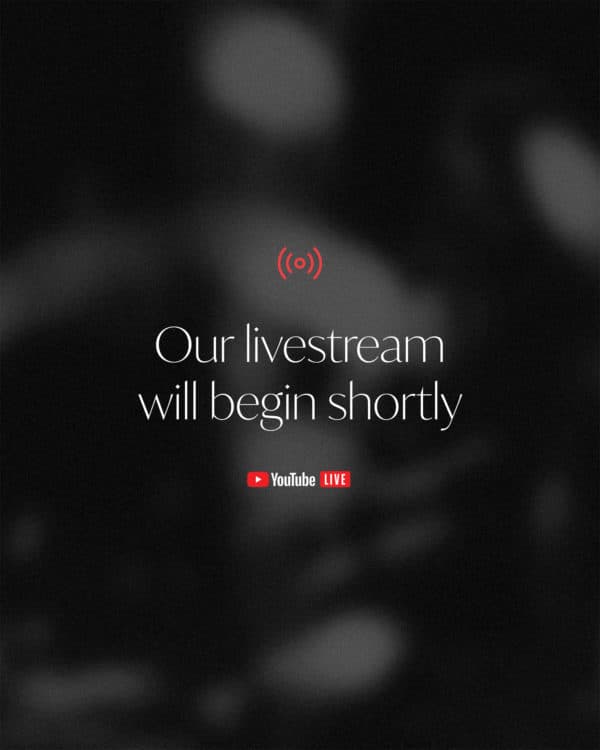 Our livestream will begin shortly