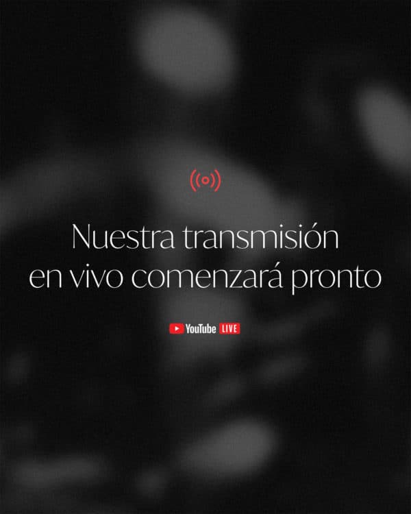 Nuestra transmisión en vivo comenzará pronto