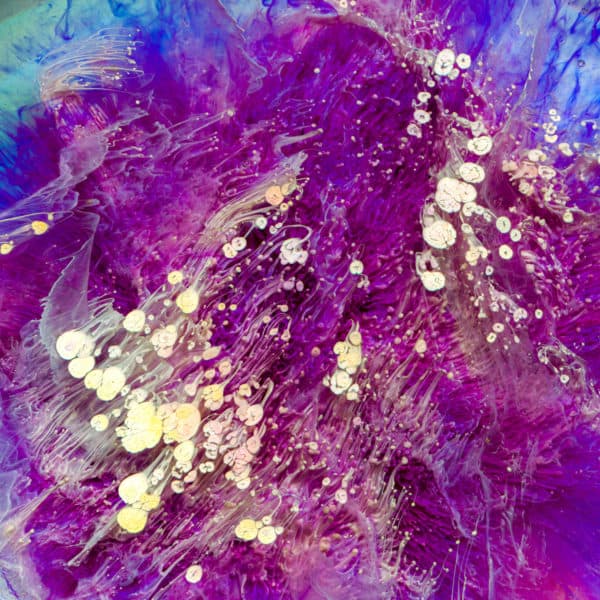Purple Yellow Blue Paint Bubbles