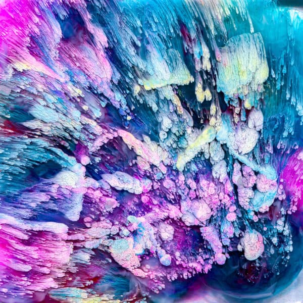 Pink Purple Blue Paint Bubbles