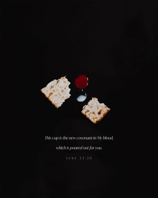 This cup is the new covenant in My blood, which is poured out for you. - Luke 22:20