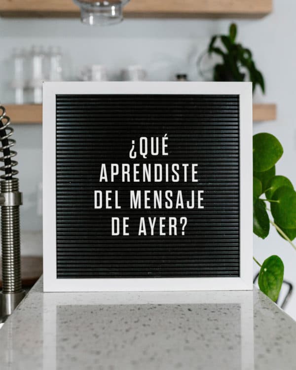 ¿Qué aprendiste del mensaje de ayer?