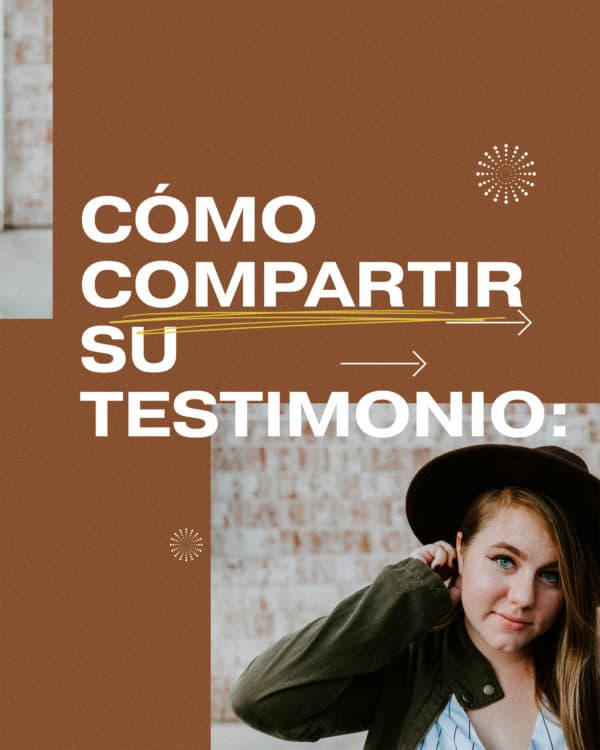 Cómo compartir su testimonio: (1) Prepárese escribiendo su historia. (2) Ora para que Dios te dé oportunidades de compartir tu historia. (3) Cuando comparta su historia, no se concentre solo en su pasado. Comparta más sobre su vida después de Cristo y lo que está haciendo actualmente. (4) Recuerde escuchar a la persona después de compartir su historia. (5) Déjalo en manos de Dios. Compartimos nuestra historia y Él hace el trabajo.