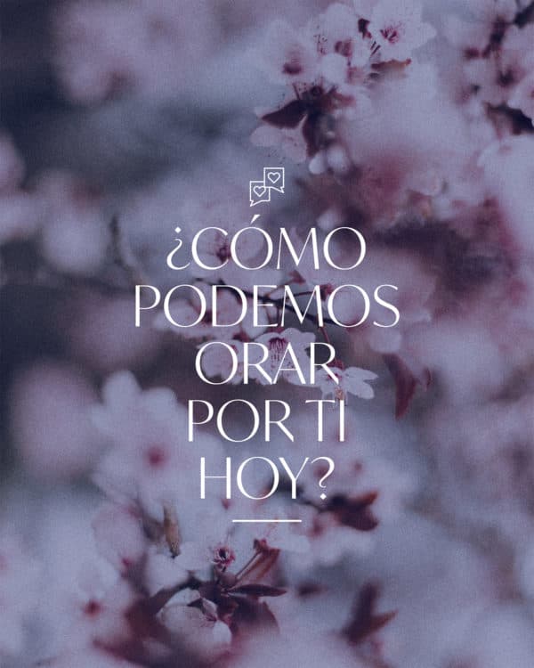 ¿Cómo podemos orar por ti hoy?