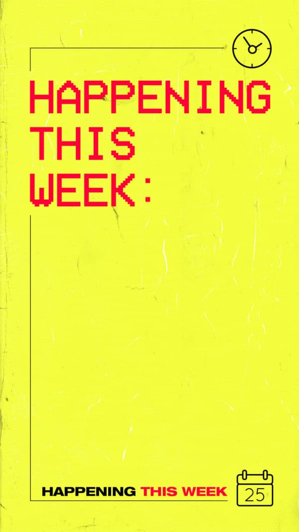 Happening this week: