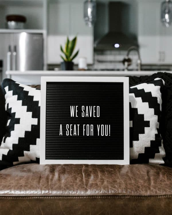 We saved a seat for you